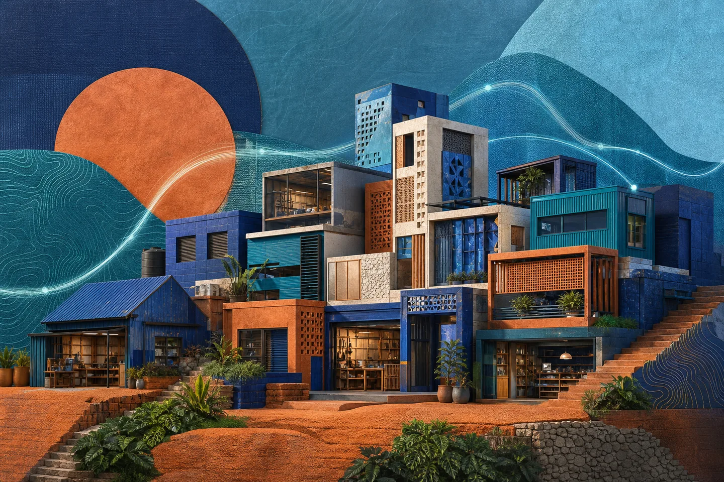 Growing cluster of connected Kenyan small and medium businesses